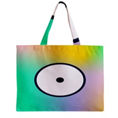 Illustrated Circle Round Polka Rainbow Zipper Mini Tote Bag