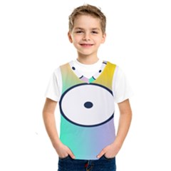 Illustrated Circle Round Polka Rainbow Kids  SportsWear