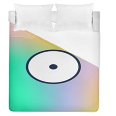 Illustrated Circle Round Polka Rainbow Duvet Cover (queen Size) by Mariart