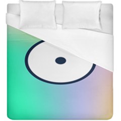 Illustrated Circle Round Polka Rainbow Duvet Cover (king Size) by Mariart