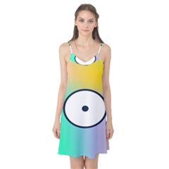 Illustrated Circle Round Polka Rainbow Camis Nightgown