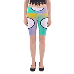 Illustrated Circle Round Polka Rainbow Yoga Cropped Leggings