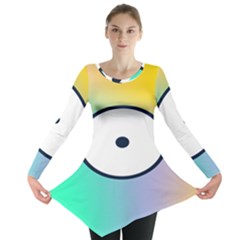 Illustrated Circle Round Polka Rainbow Long Sleeve Tunic 