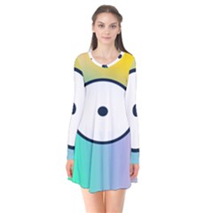 Illustrated Circle Round Polka Rainbow Flare Dress by Mariart