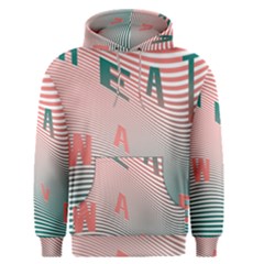 Heat Wave Chevron Waves Red Green Men s Pullover Hoodie by Mariart