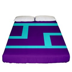 Illustrated Position Purple Blue Star Zodiac Fitted Sheet (king Size) by Mariart