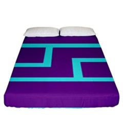 Illustrated Position Purple Blue Star Zodiac Fitted Sheet (california King Size) by Mariart