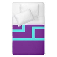 Illustrated Position Purple Blue Star Zodiac Duvet Cover (single Size)