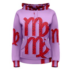 Illustrated Zodiac Purple Red Star Polka Women s Pullover Hoodie