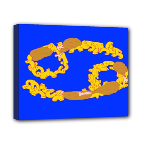 Illustrated 69 Blue Yellow Star Zodiac Canvas 10  X 8  by Mariart