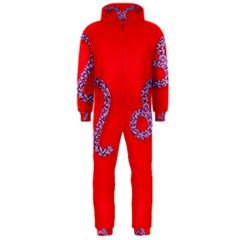 Illustrated Zodiac Red Purple Star Polka Dot Hooded Jumpsuit (men)  by Mariart