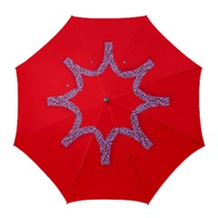 Illustrated Zodiac Red Star Purple Golf Umbrellas by Mariart