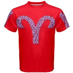 Illustrated Zodiac Red Star Purple Men s Cotton Tee