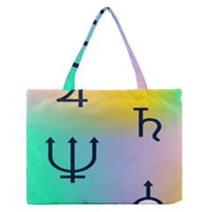 Illustrated Zodiac Star Medium Zipper Tote Bag