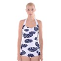 Leaf Summer Tech Boyleg Halter Swimsuit  View1