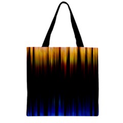 Light Orange Blue Zipper Grocery Tote Bag by Mariart