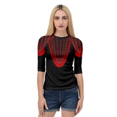 Normal Field Of An Elliptic Paraboloid Red Quarter Sleeve Tee