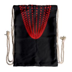 Normal Field Of An Elliptic Paraboloid Red Drawstring Bag (large) by Mariart