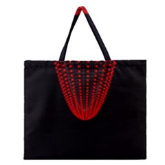 Normal Field Of An Elliptic Paraboloid Red Zipper Large Tote Bag by Mariart