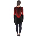 Normal Field Of An Elliptic Paraboloid Red Long Sleeve Tunic  View2