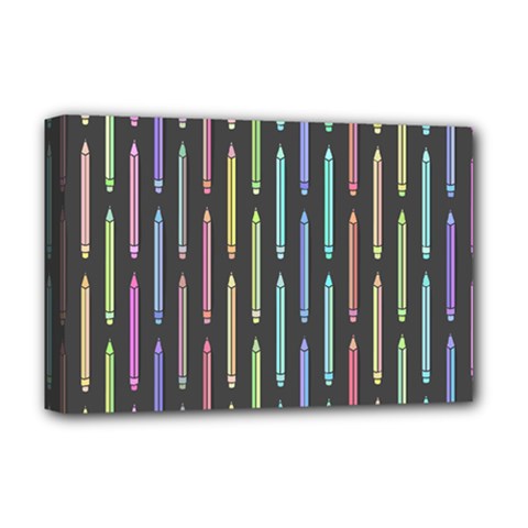 Pencil Stationery Rainbow Vertical Color Deluxe Canvas 18  X 12   by Mariart