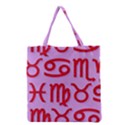Illustrated Zodiac Red Purple Star Grocery Tote Bag View2