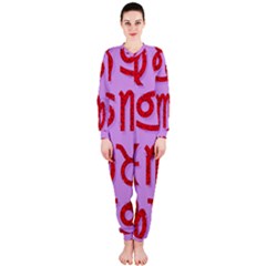 Illustrated Zodiac Red Purple Star Onepiece Jumpsuit (ladies)  by Mariart