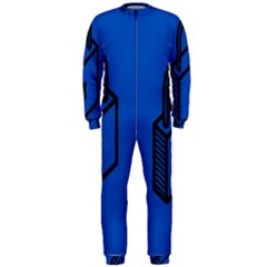 Padlock Love Blue Key Onepiece Jumpsuit (men) 