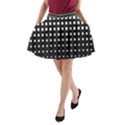 Plaid White Black A-Line Pocket Skirt View1