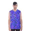 Paint strokes on a blue background              Men s Basketball Tank Top View1