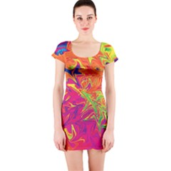 Colors Short Sleeve Bodycon Dress