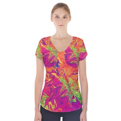 Colors Short Sleeve Front Detail Top by Valentinaart