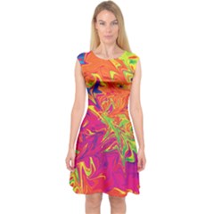 Colors Capsleeve Midi Dress