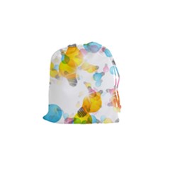 Lamp Color Rainbow Light Drawstring Pouches (small) 