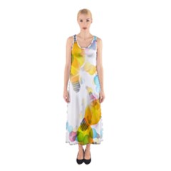 Lamp Color Rainbow Light Sleeveless Maxi Dress by Mariart