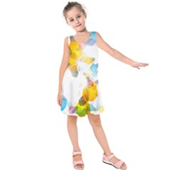 Lamp Color Rainbow Light Kids  Sleeveless Dress by Mariart