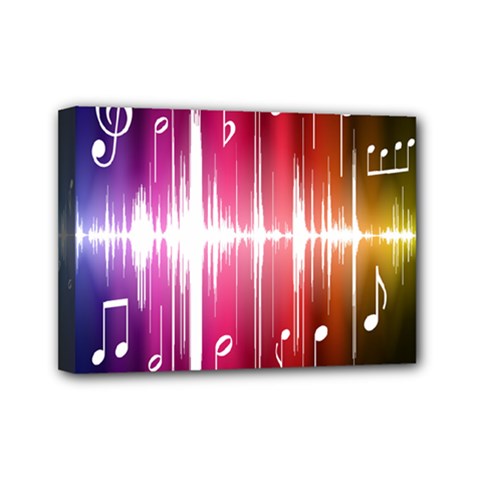Music Data Science Line Mini Canvas 7  X 5 