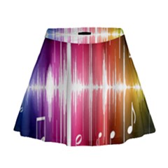 Music Data Science Line Mini Flare Skirt by Mariart