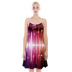 Music Data Science Line Spaghetti Strap Velvet Dress by Mariart