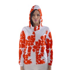 Red Spot Paint Hooded Wind Breaker (Women)