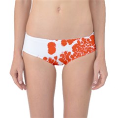 Red Spot Paint White Polka Classic Bikini Bottoms by Mariart