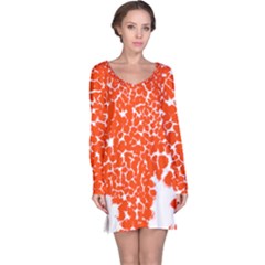 Red Spot Paint White Long Sleeve Nightdress