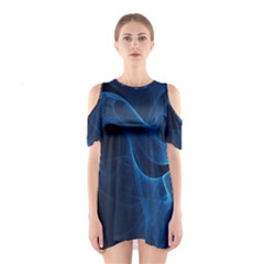 Smoke White Blue Shoulder Cutout One Piece by Mariart