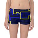 Tron Light Walls Arcade Style Line Yellow Blue Reversible Bikini Bottoms View1