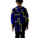 Tron Light Walls Arcade Style Line Yellow Blue Hooded Wind Breaker (Kids) View2