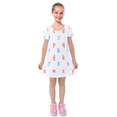 Source Serif Number Kids  Short Sleeve Velvet Dress by Mariart