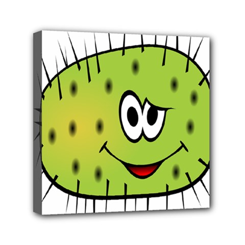 Thorn Face Mask Animals Monster Green Polka Mini Canvas 6  X 6  by Mariart