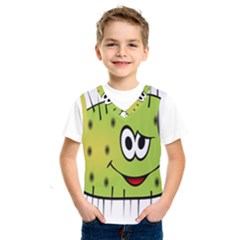 Thorn Face Mask Animals Monster Green Polka Kids  Sportswear by Mariart