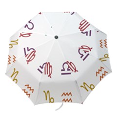 Twelve Signs Zodiac Color Star Folding Umbrellas by Mariart