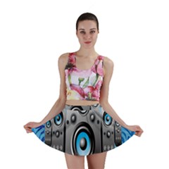 Sound System Music Disco Party Mini Skirt by Mariart